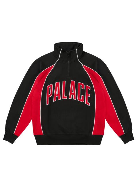 PALACE COURTSIDE 1/4 ZIP BLACK / TRUEST RED