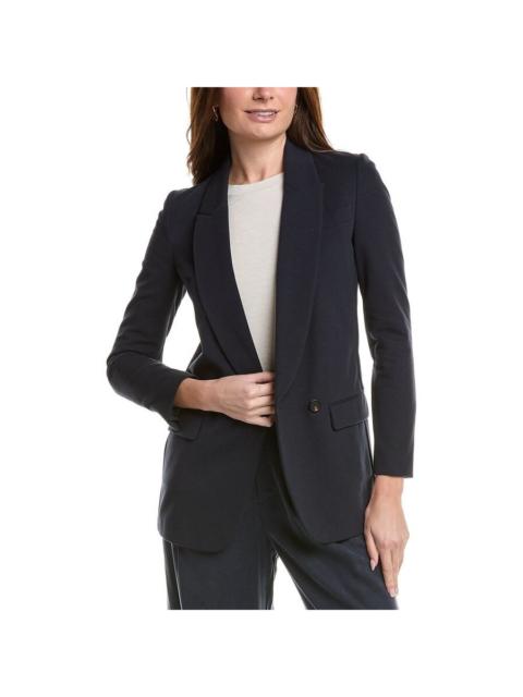 Brunello Cucinelli Brunello Cucinelli Navy Deconstructed Single-Button Blazer