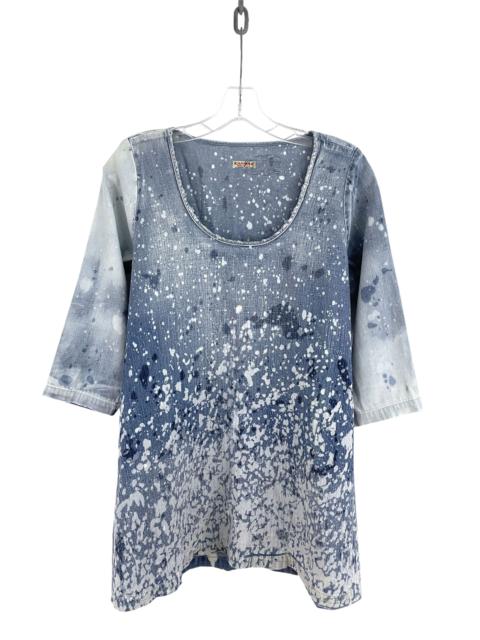 Paint Splatter Denim Shirt