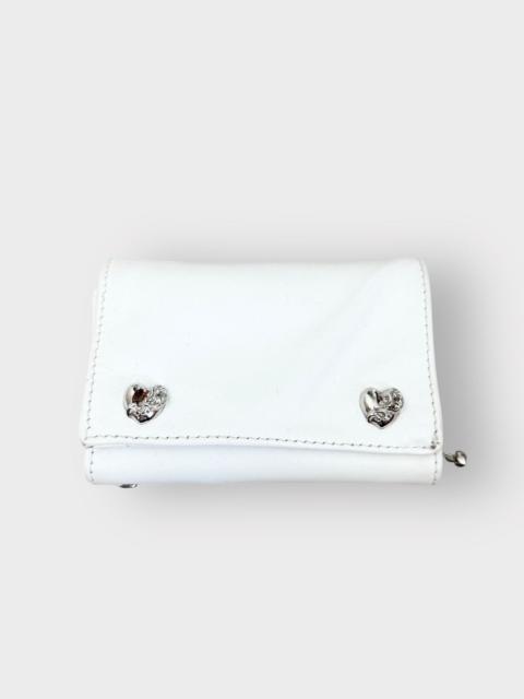 Chrome Hearts RARE! Chrome hearts Trifold Wallet With Heart Buttons