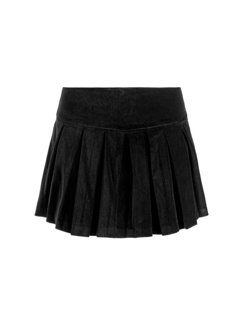 Alice + Olivia EMILIE VELVET MINI SKORT