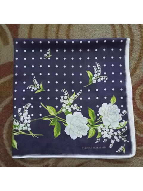 Vintage - Pierre Balmain Flower Handkerchief Neckerchief