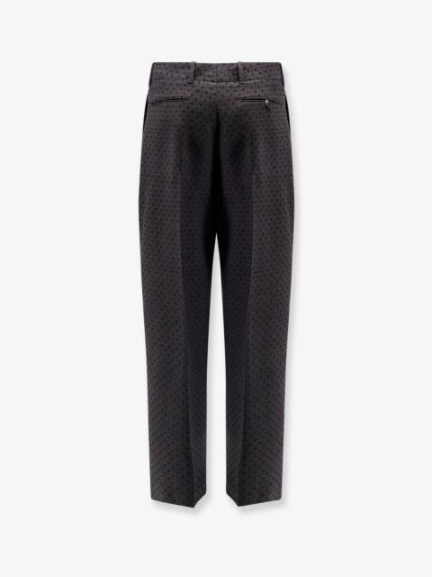 Dior Dior Polka-Dots Virgin Wool and Alpaca Trousers Grey