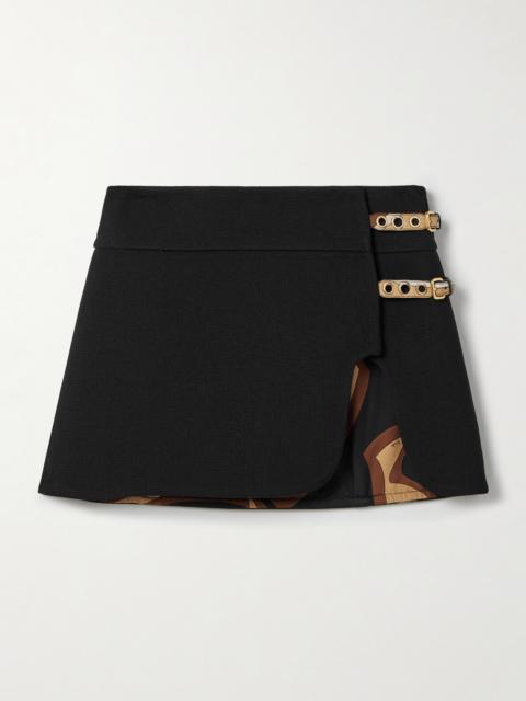 PUCCI Buckled Wool Mini Skirt
