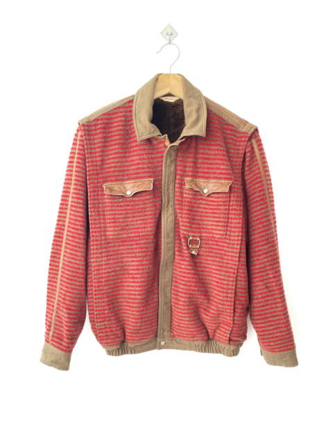Other Designers Vintage - Vintage Moare Striped Wool Sherpa Jacket