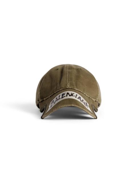 BALENCIAGA Men's Masking Tape Cap in Khaki