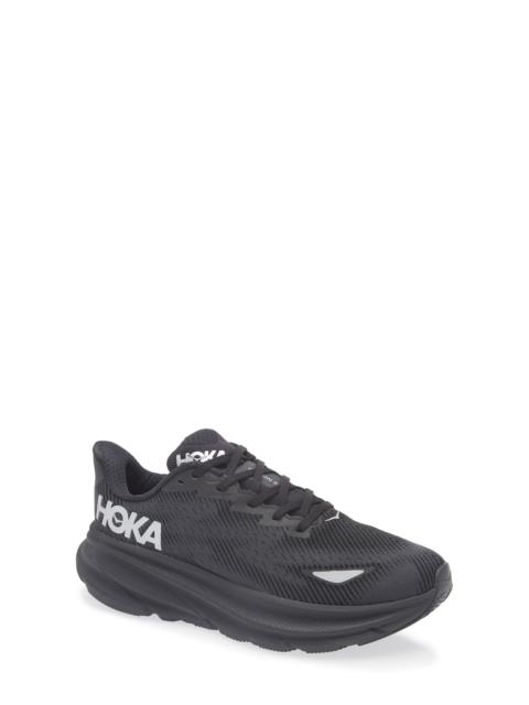 HOKA HOKA Clifton 9 GTX Shoe in Black /Black /Black at Nordstrom
