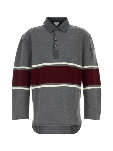 Bottega Veneta Bottega Veneta Men Grey Cotton Polo Shirt