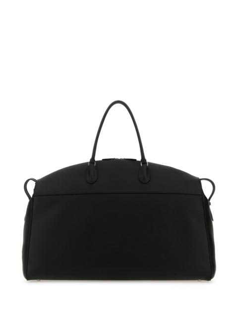 The Row Black leather George travel bag