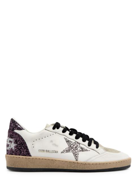 Golden Goose Ball Star Distressed Panelled Leather Sneakers