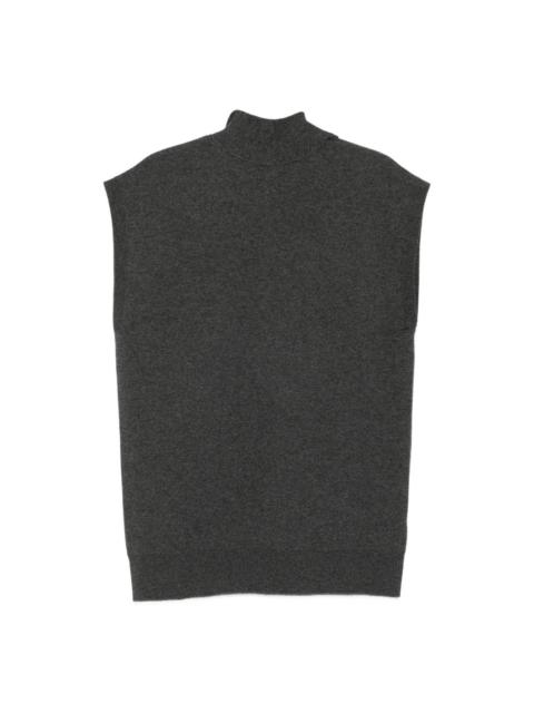 Carven Scarf top in double face wool cashmere