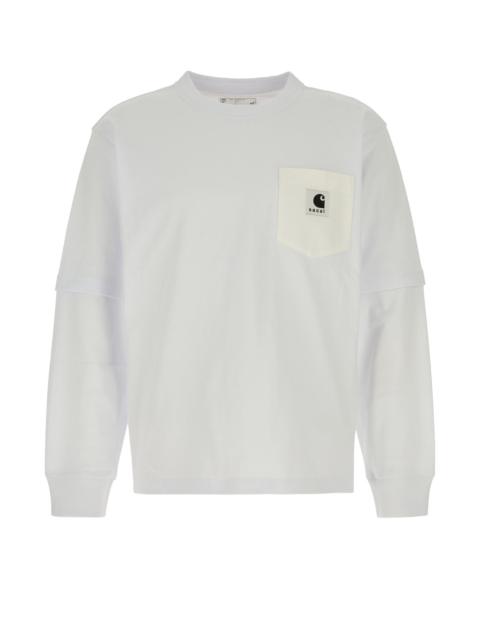 sacai White cotton Sacai x Carhartt WIP t-shirt