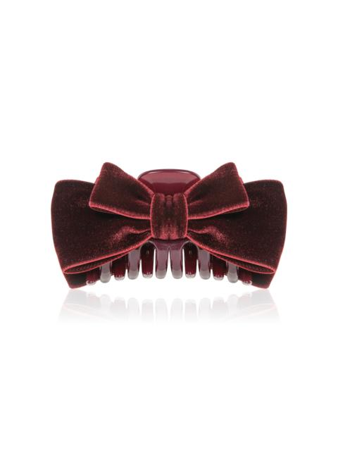 Jennifer Behr Matilda Velvet Jaw Clip burgundy