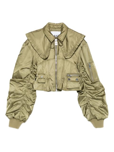 GANNI duchess bomber jacket