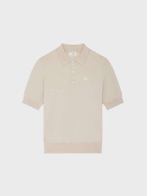 CELINE triomphe polo in fine cotton