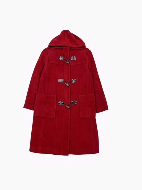 Burberry Burberry Nova Check Red Hooded Duffle Coat