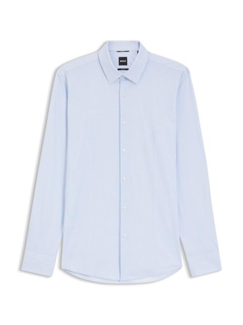 BOSS PRINTED SLIM-FIT SHIRT IN PERFORMANCE-STRETCH JERSEY