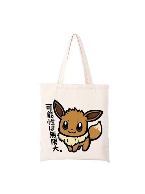 Other Designers Pokemon Canvas Bags Anime Printed Eevee Figures Shopping Tote Bags