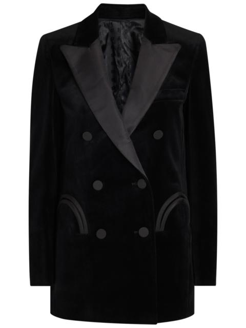 BLAZÉ MILANO Blaze Milano Everyday Double-breasted Velvet Blazer