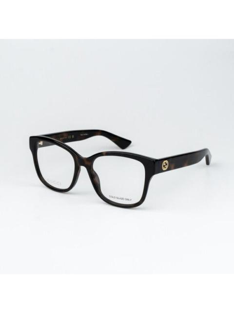 GUCCI Gucci Women Eyeglasses Havana Square GG1340O 002 NEW AUTHENTIC