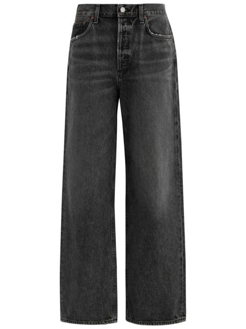 AGOLDE Agolde Low Slung Baggy Distressed Wide-leg Jeans
