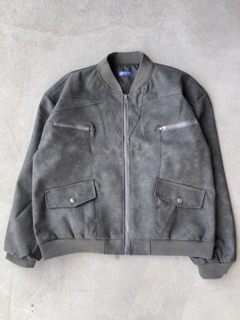 Other Designers Vintage - STEAL! 2000s Suede Grey Bomber Jacket (L)