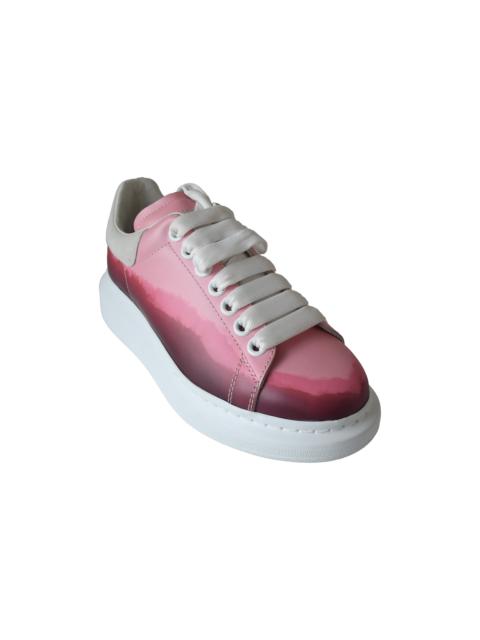 Alexander McQueen Alexander McQueen Oversized Dip Dye Leather Sneakers Pink