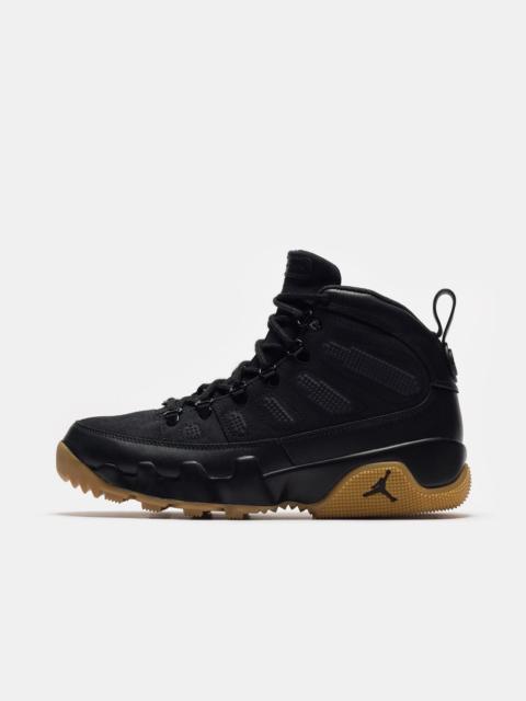 Jordan Air Jordan 9 Retro Sneaker in Black/Black/Gum Light Brown