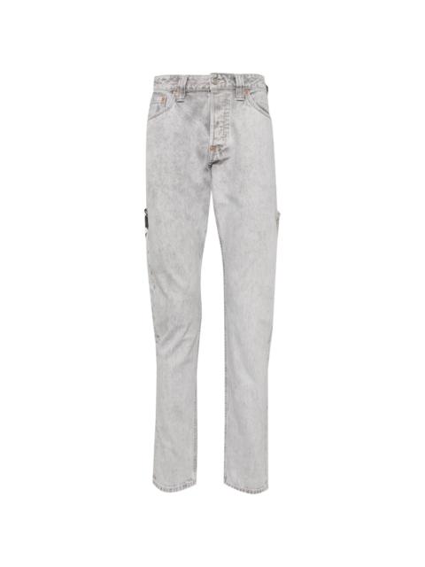 multi-pocket tapered jeans