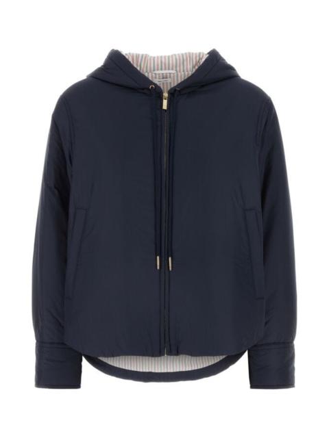 Thom Browne Woman Navy Blue Polyester Down Jacket