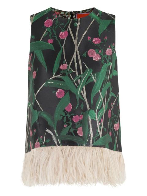 La DoubleJ bamboo-print top