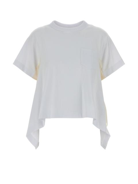 sacai White cotton t-shirt