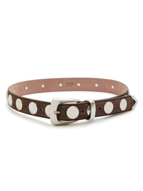 KHAITE Khaite Benny Studded Suede Belt