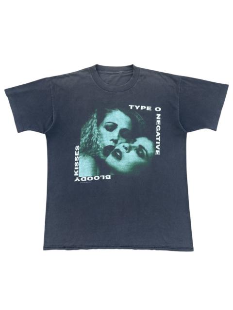 Other Designers Band Tees - VINTAGE ©️1993 THRASHED TYPE O NEGATIVE BLOODY KISSES SHIRT
