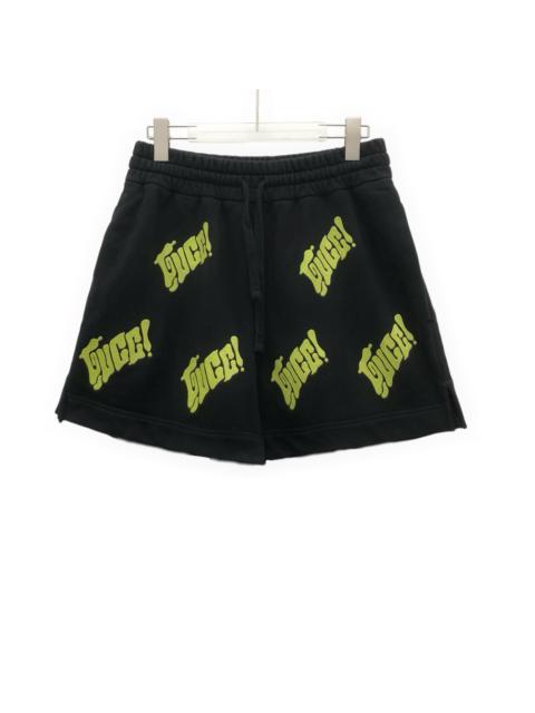 GUCCI Gucci Logo Cotton Black Shorts
