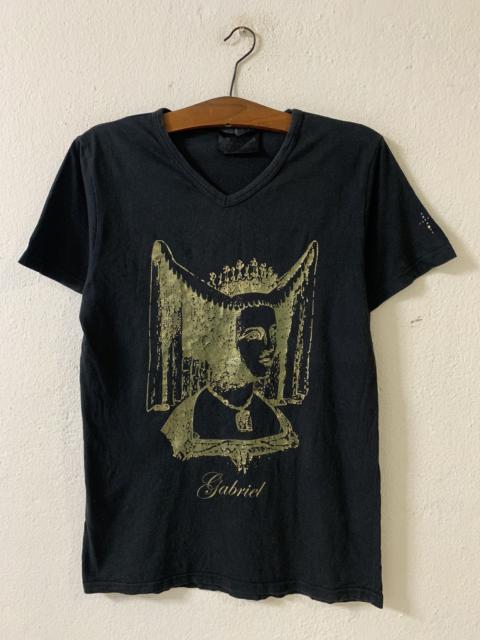 Other Designers Japanese Brand - Black Moral Gabriel V-Neck Tee