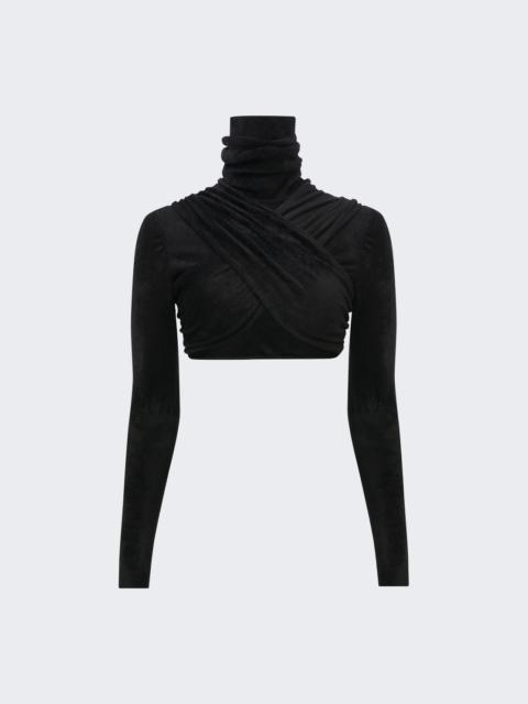 Alaïa Draped Blouse Black