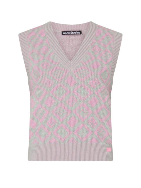 Acne Studios Konny Tiles Face V-neck vest