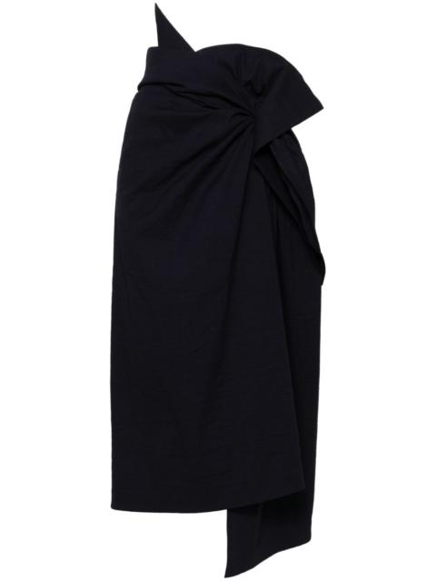 Issey Miyake Women Asymmetric Midi Skirt