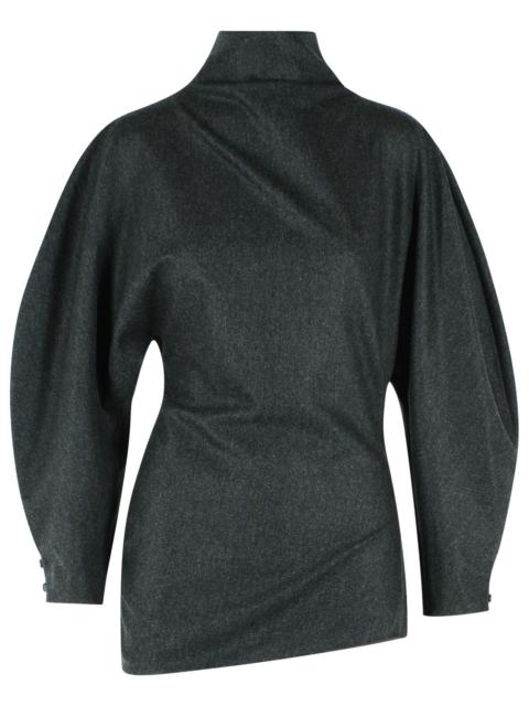 KHAITE Khaite Harlow Wool Cashmere Top Grey Women