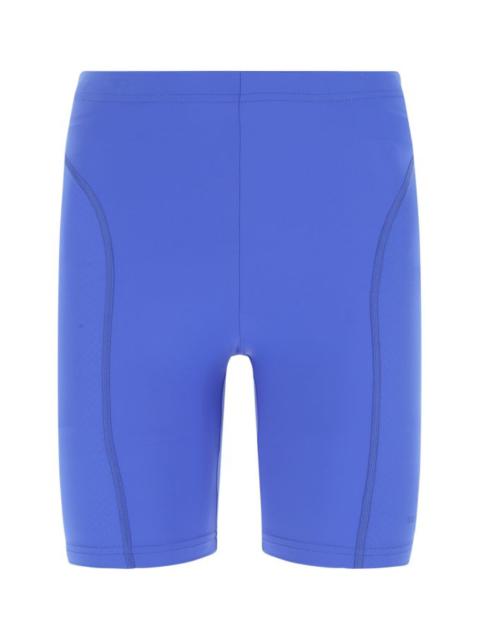 Balenciaga Woman Electric Blue Stretch Nylon Leggings