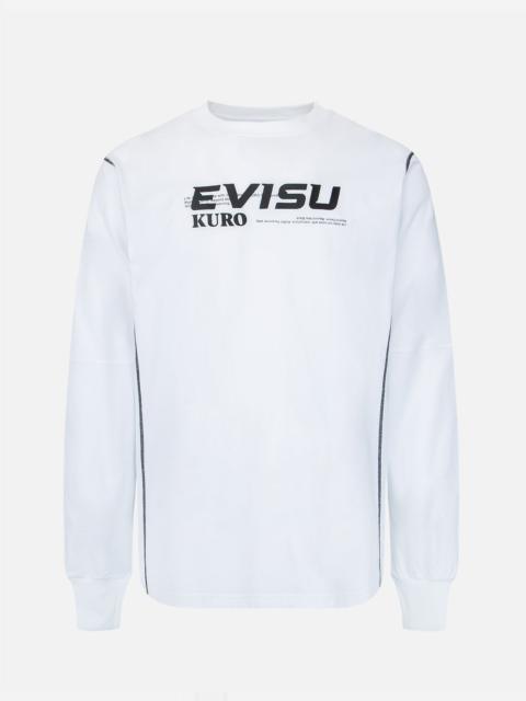 EVISU Contrast Stitching Long Sleeve T-shirt