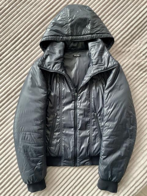 Other Designers Miu Miu - FW2002 Detachable Hood Puffer Nylon Bomber Jacket