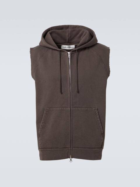 Our Legacy Motor cotton jersey zip-up vest