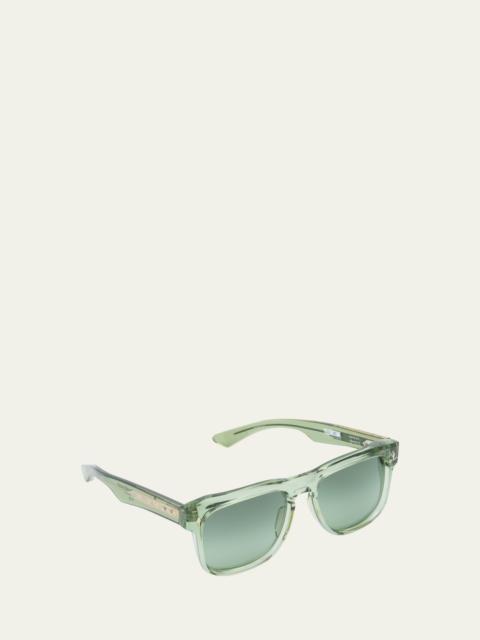 JACQUES MARIE MAGE Men's Wesley Yellowstone Acetate Square Sunglasses