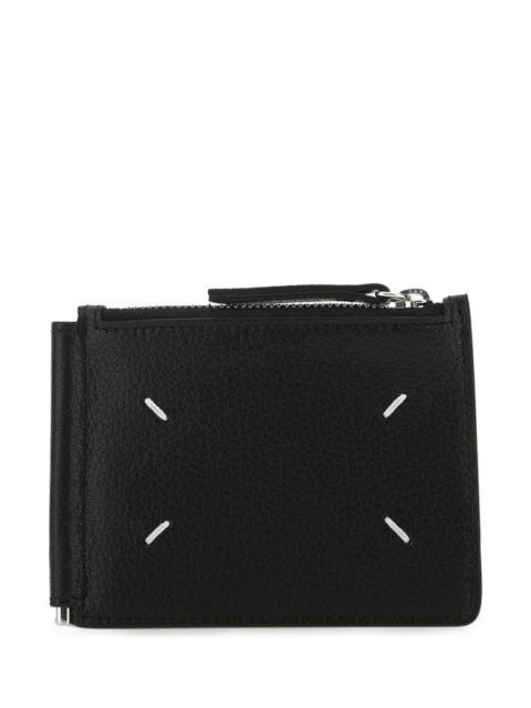 MAISON MARGIELA Black Leather Card Holder