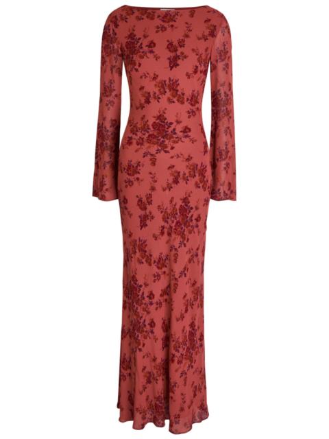 Reformation Reformation Esra Floral Chiffon Maxi Dress