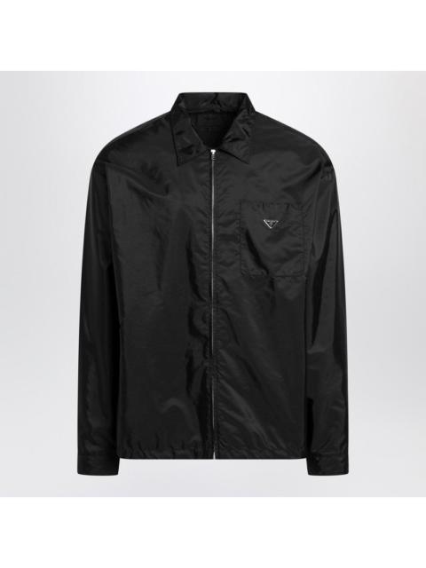 Prada Prada Black Re-Nylon Zip-Up Overshirt Men