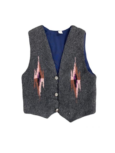 Other Designers Vintage - Nice design wool Navajo motif vest jacket