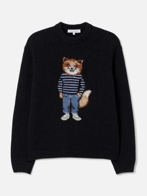 Maison Kitsuné DRESSED FOX INTARSIA WOOL JUMPER